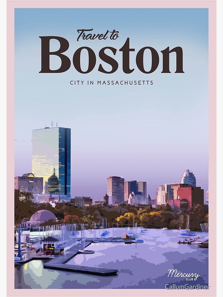 Visit Boston Premium Matte Vertical Poster