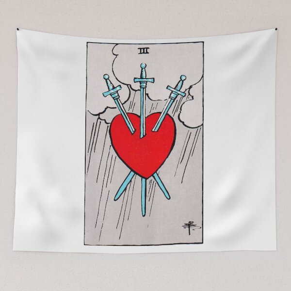 Item preview, Three of Swords Tarot designed and sold by Phantastique Boutique.