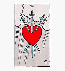 Lámina fotográfica Tres de espadas Tarot