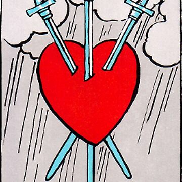 Artwork thumbnail, Three of Swords Tarot by Phantastique Boutique