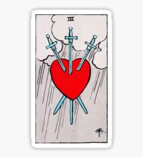 Three of Swords Tarot Sticker