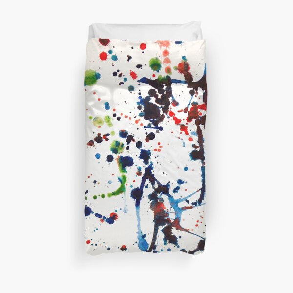 Abstract Watercolor à la Jackson Pollock Duvet Cover
