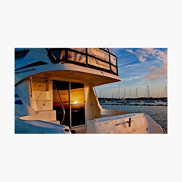 Sunset At The Marina Photographic Print