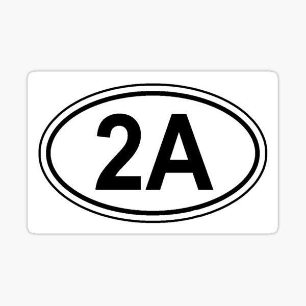 2nd Amendment 2A Oval Logo Sticker