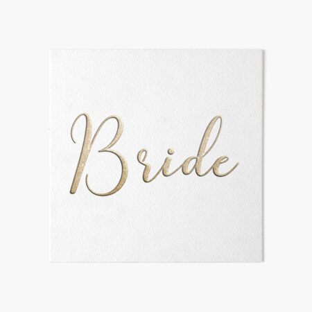 Bride Art Board Print