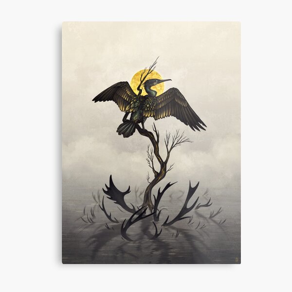 Golden Metal Print