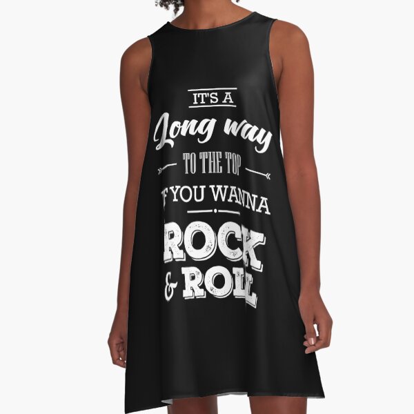 AC DC Quote A-Line Dress