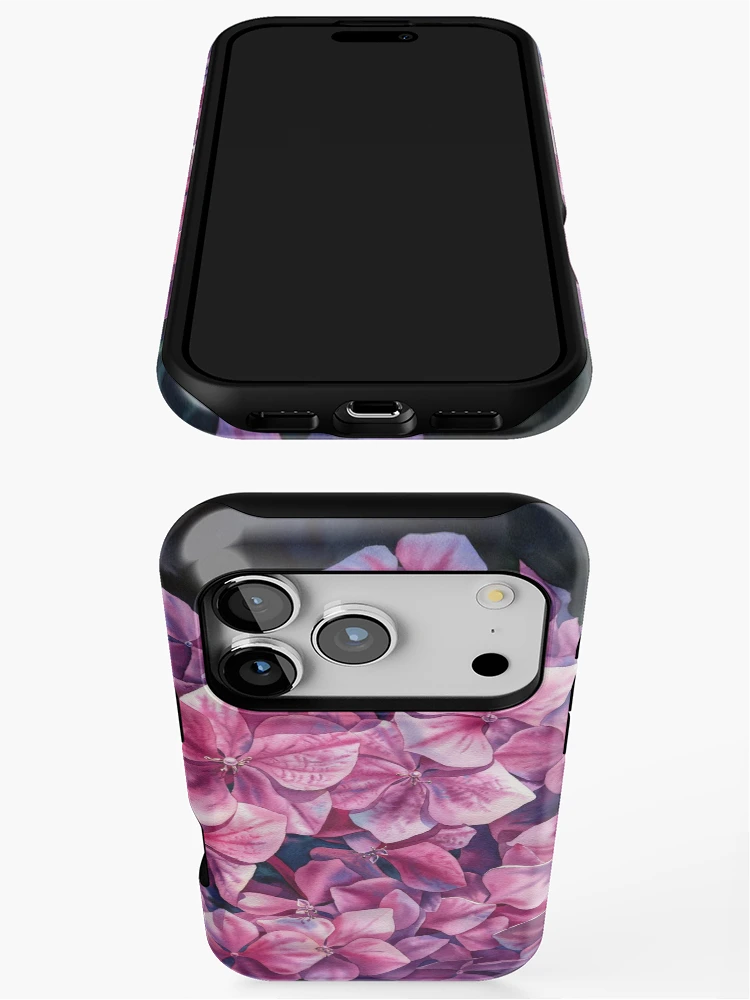 Thumbnail 3 of 4, iPhone Case, Spring hydrangea designed and sold by Emma Reznikova.