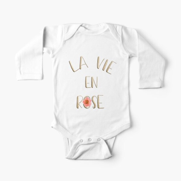 La vie en rose Long Sleeve Baby One-Piece