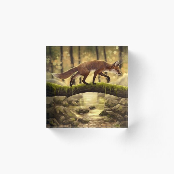 Fox Stroll Acrylic Block