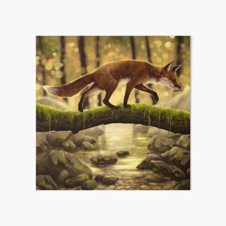 Fox Stroll Art Board Print