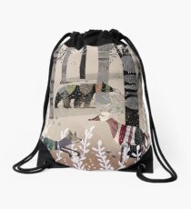 Forest In Sweater Drawstring Bag