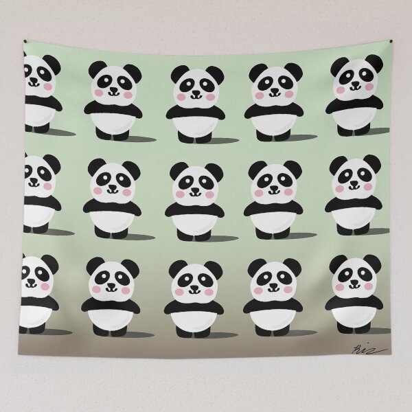 Item preview, Kawaii Panda Pattern designed and sold by Rigel Bergonio.