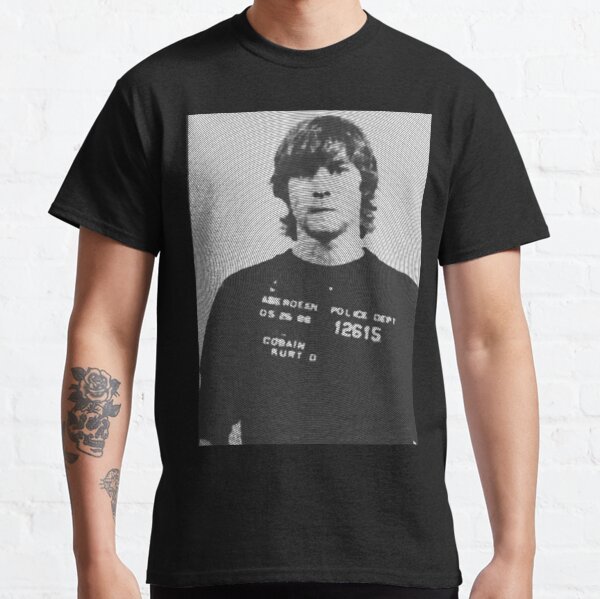 kurt cobain mugshot shirt