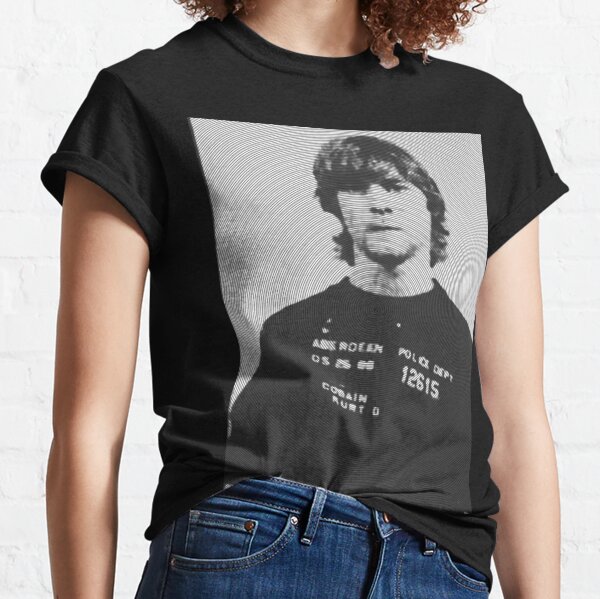 kurt cobain mugshot shirt