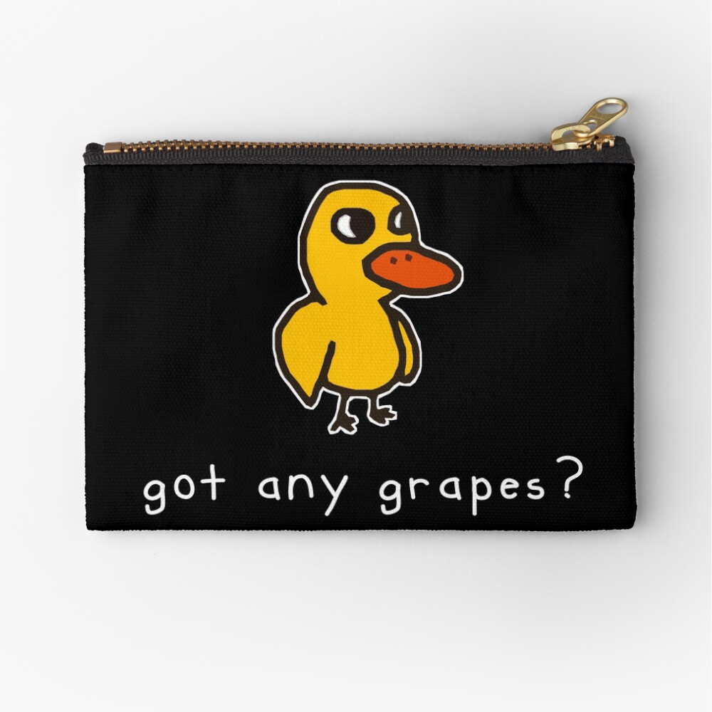 got any grapes? (alt. for dark colored materials) Zipper Pouch