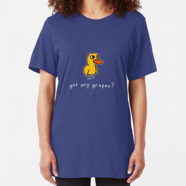 got any grapes? (alt. for dark colored materials) Slim Fit T-Shirt