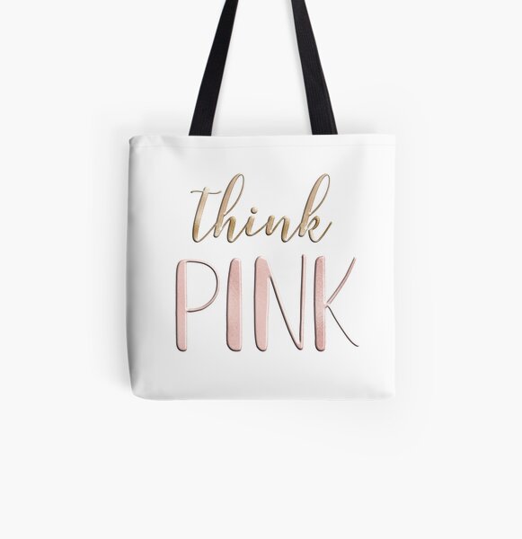 Think pink All Over Print Tote Bag