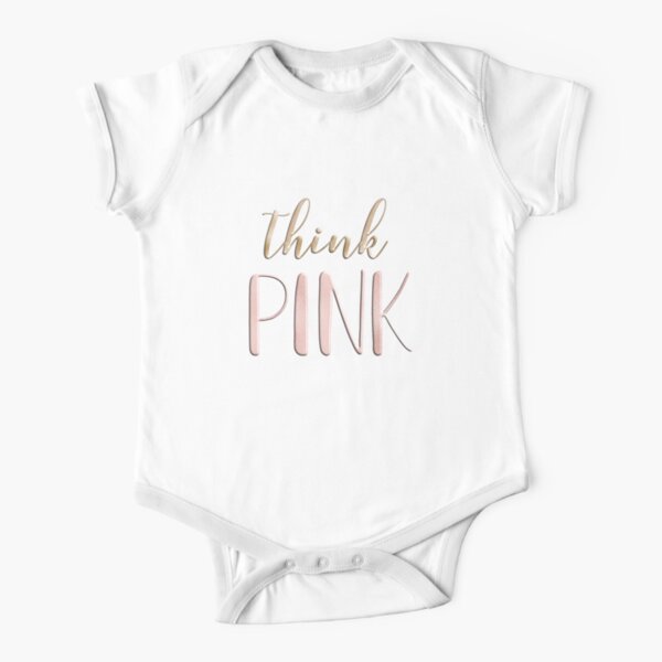 Think pink Short Sleeve Baby One-Piece
