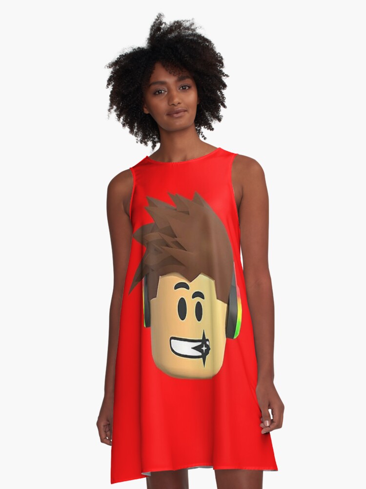 Roblox Face Kids A Line Dress By Kimamara Redbubble - female roblox face girl