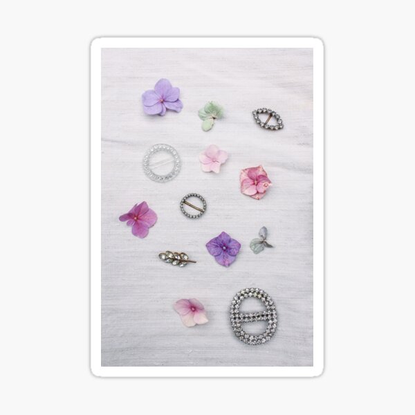 Petals and vintage sparkles Sticker