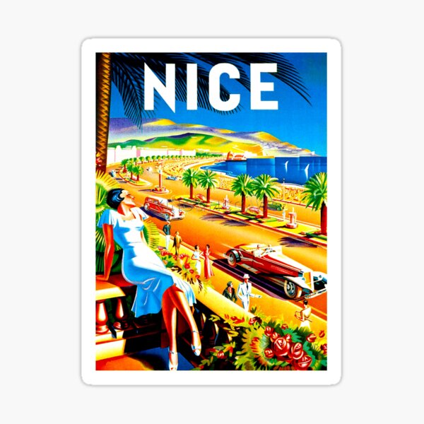 Item preview, NICE : Vintage French Riviera Travel Advertising Print designed and sold by posterbobs.