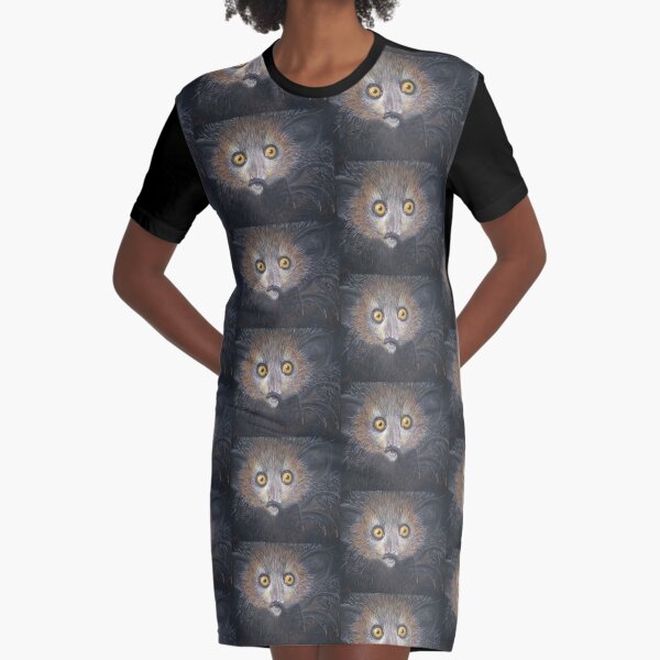 Aye-Aye (Daubentonia madagascariensis) Graphic T-Shirt Dress