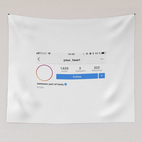 Item preview, FOLLOW YOUR HEART ON INSTAGRAM designed and sold by xd3ctrl1zed.
