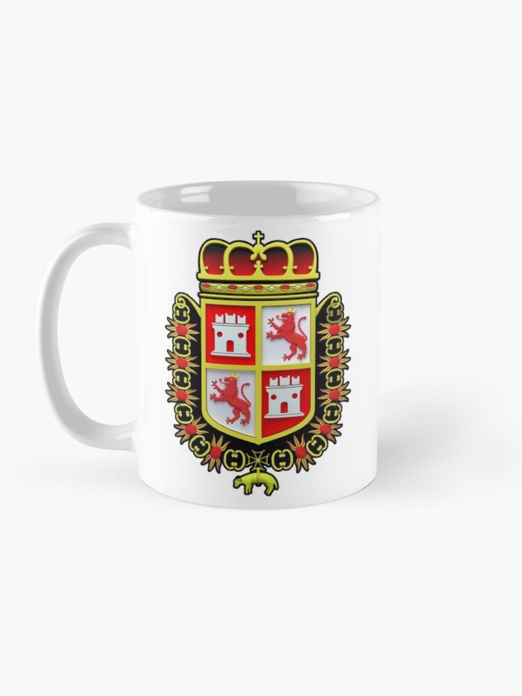 Thumbnail 3 of 6, Coffee Mug, Spanish Coat of Arms at the Castillo de San Marcos 3D Version designed and sold by DesignComputer.