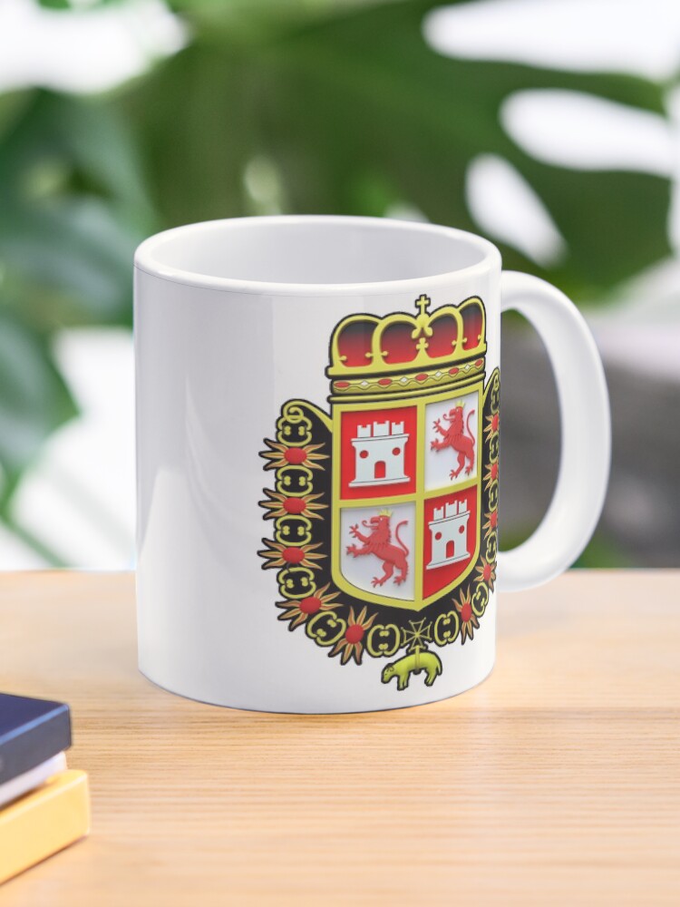 Thumbnail 1 of 6, Coffee Mug, Spanish Coat of Arms at the Castillo de San Marcos 3D Version designed and sold by DesignComputer.