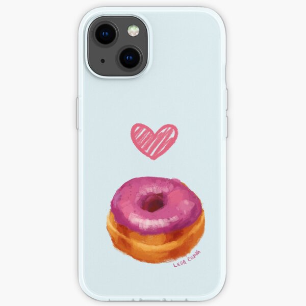 Blue Doughnut Love iPhone Soft Case