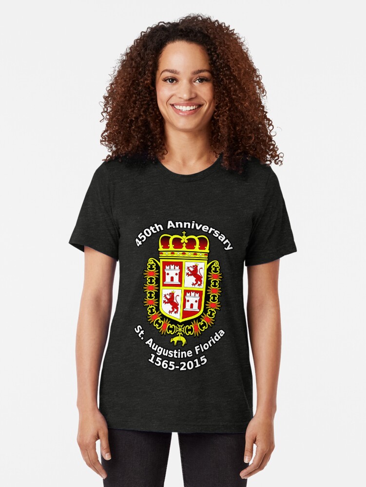 Alternate view of St. Augustine Florida, 450th Anniversary Celebration Tri-blend T-Shirt