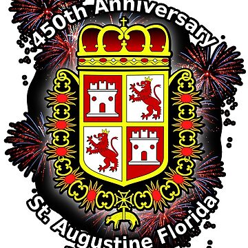 Artwork thumbnail, St. Augustine Florida, 450th Anniversary (Black Products Only) by © Dana K. Williams 2015 - 2018