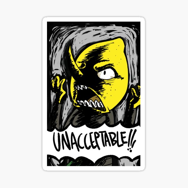 Vista previa del artículo con la obra «¡¡¡INACEPTABLE!!!», diseñado y vendido por Eevachu.