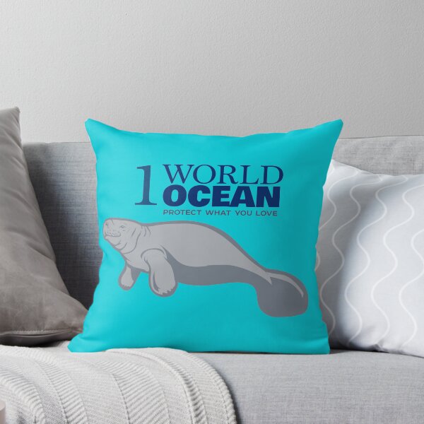 Item preview, 1 World Ocean - Manatee designed and sold by Peppermint Narwhal.