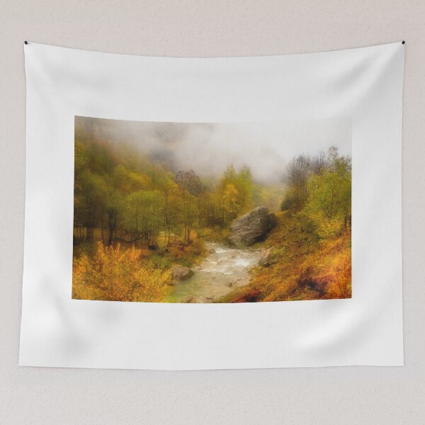 Item preview, Mountain stream among fall colors designed and sold by Roberto Pagani.