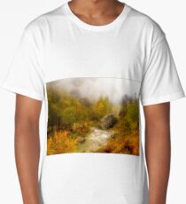 Mountain stream among fall colors Long T-Shirt
