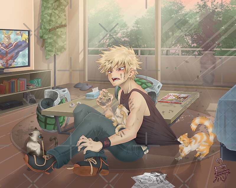 "Boku no Hero Academia Katsuki Bakugou Cats Kacchan Cute Kittens MHA