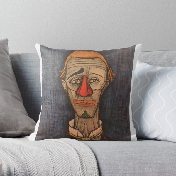 Tete De Clown Bernard buffet Throw Pillow