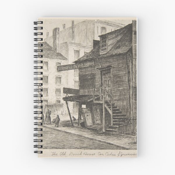 Item preview, The Old Beach House, Corner of Cedar and Greenwich Streets (from Scenes of Old New York) designed and sold by guagamela617.