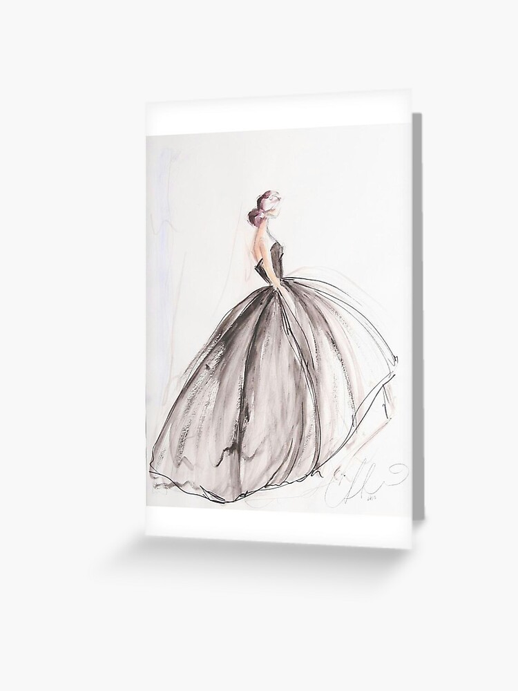 Grußkarte for Sale mit "Kleid zeichnen" von antonella marrelli | Redbubble