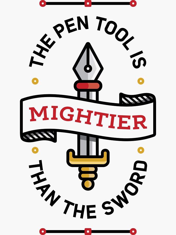 Pen Tool Is Mighter Than The Sword by uxmerch