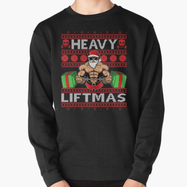 Artikel-Vorschau von HEAVY LIFTMAS Xmas Ugly Christmas Gym Sweater Design, designt und verkauft von Frontoni.
