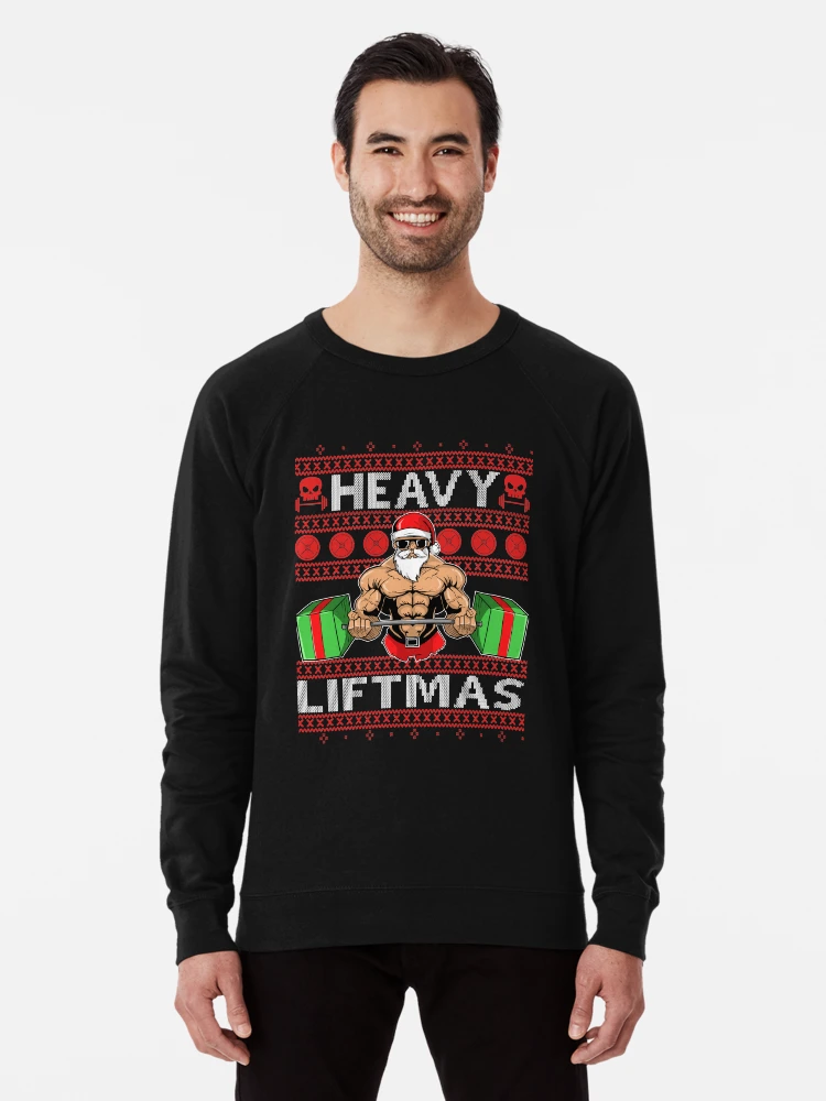 HEAVY LIFTMAS Xmas Ugly Christmas Gym Sweater Design