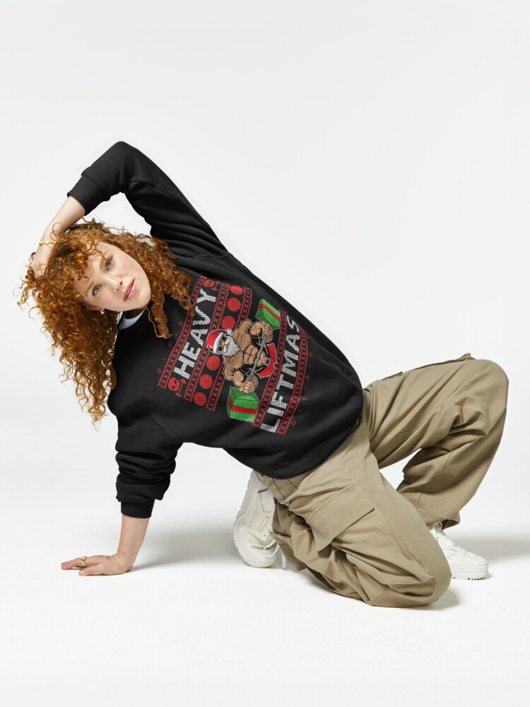 Thumbnail 6 von 7, Pullover, HEAVY LIFTMAS Xmas Ugly Christmas Gym Sweater Design designt und verkauft von Frontoni.