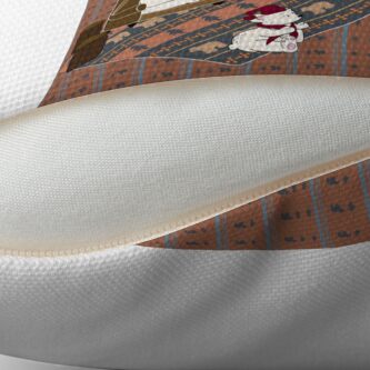 Alternate view of Fair Isle Bear Family Throw Pillow