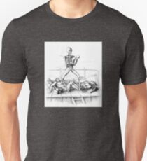 Creepy Fighting Skeleton Unisex T-Shirt