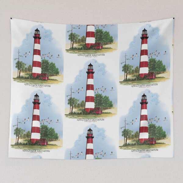 Item preview, Assateague Lighthouse and birds designed and sold by Rodney S.  Ferguson.
