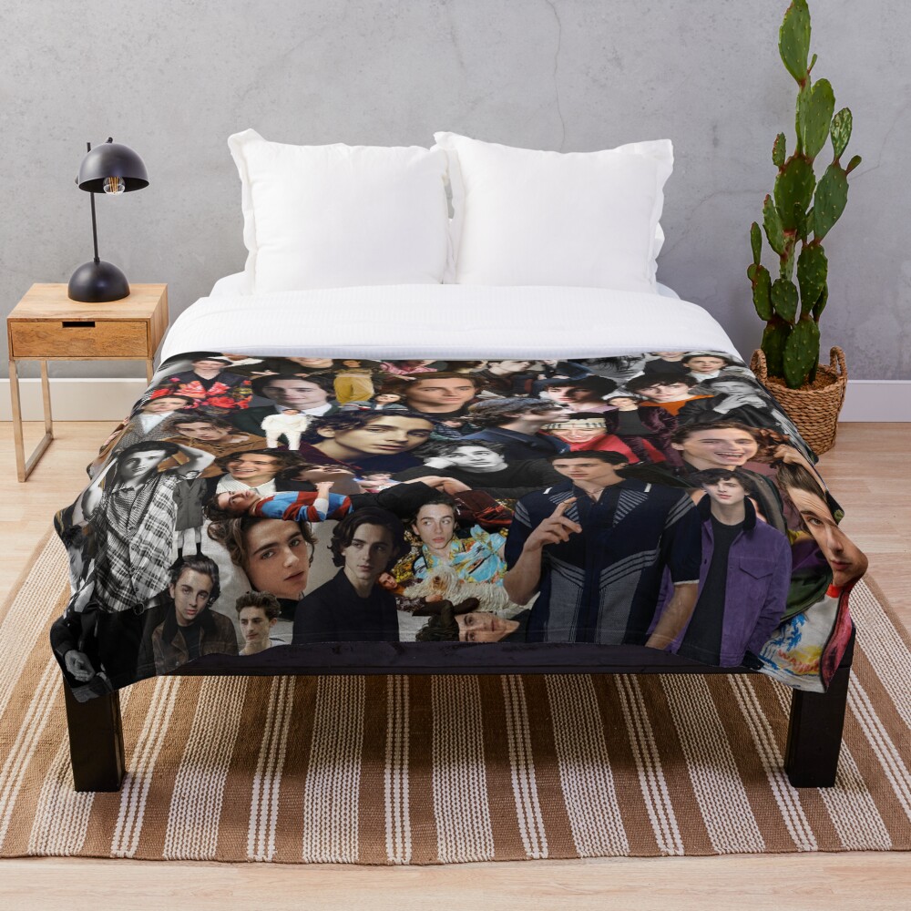 "Timothee Chalamet" Throw Blanket for Sale by clusterandpaste Redbubble
