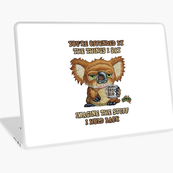 Grumpy Drop Bear Offended Laptop Skin